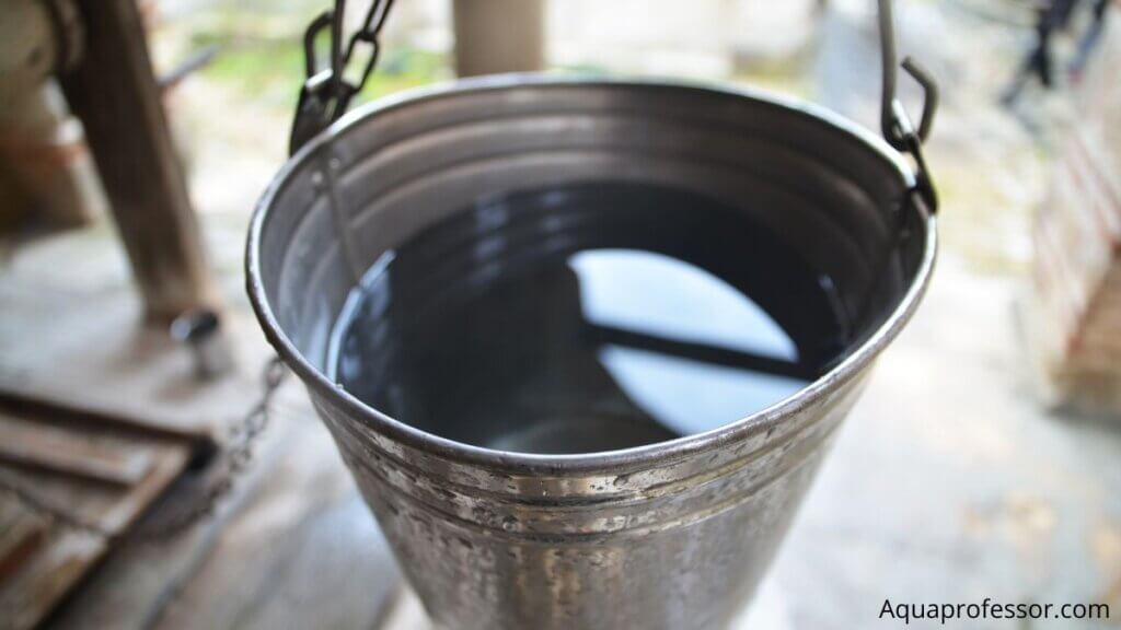 bucket full of well water 