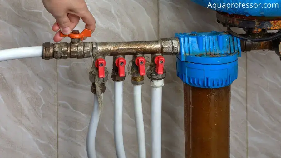 How to use water softener lever bypass valve